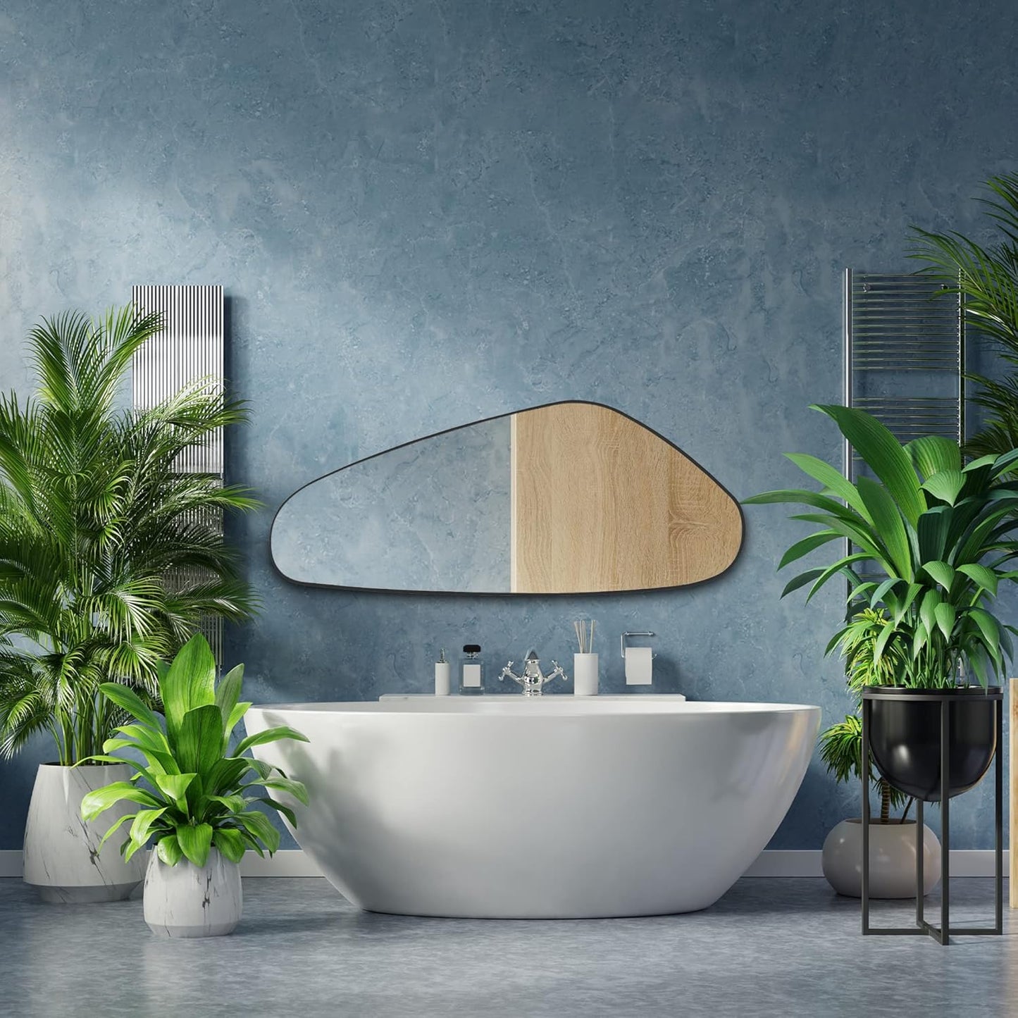 asymmetrical mirror